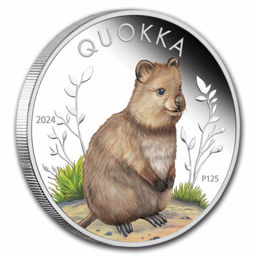 2024 (New) Australian Quokka Silver 1 oz Color Proof Coin - Image 3