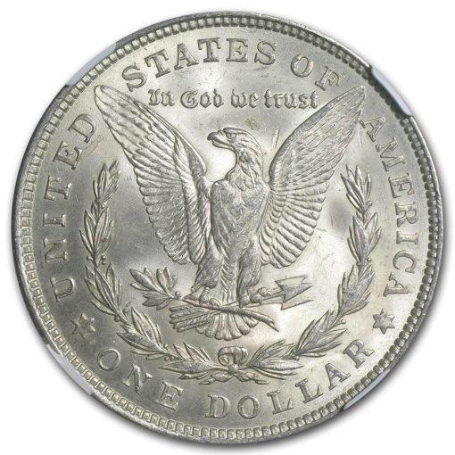 1921年 アメリカ モルガンドル 90% 銀 未流通 銀貨 NGC MS63 - 画像 (3)