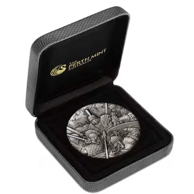 2018 (New) Tuvalu Warfare Roman Legion Silver 2 oz High Relief Antique Coin