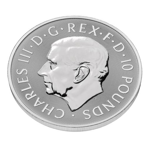 2025 (New) Great Britain The Royal Tudor Beasts Greyhound of Richmond Silver 10 oz Coin - Image 4