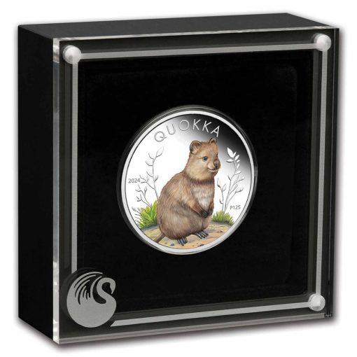 2024 (New) Australian Quokka Silver 1 oz Color Proof Coin - Image 4