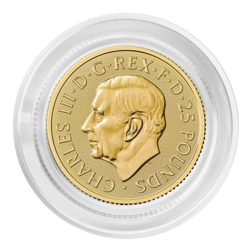 2025年 (新品) イギリス「ロイヤルチューダービースト・リッチモンドのグレイハウンド」純金 1/4オンス 金貨 - 画像 (6)