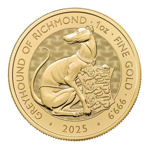 2025 (New) Great Britain The Royal Tudor Beast Greyhound of Richmond Gold 1 oz Coin