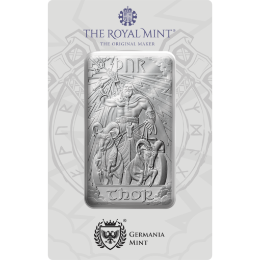 (New) Great Britain Royal Mint Norse Gods Series Thor Silver 10 oz Bar