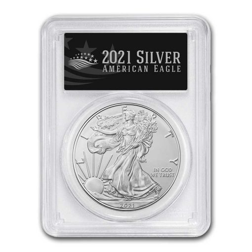 2021 (New) American Eagle Walking Liberty Silver 1 oz Coin PCGS MS70 (FirstStrike, Black Label)【Type 1】