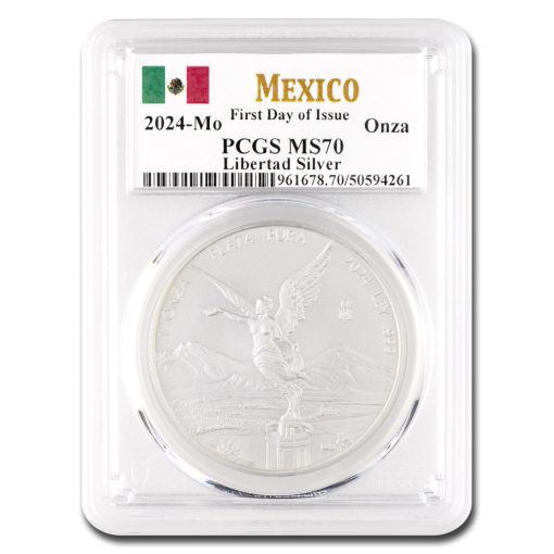 2024 (New) Mexico Libertad Silver 1 oz Coin PCGS MS70 (First Day of Issue)