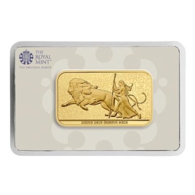 2025 (New) Great Britain Royal Mint Una and the Lion Gold 1 oz Bar