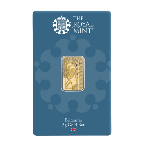 (New) The Royal Mint Britannia Gold 5 Gram Bar (CertiCard®)