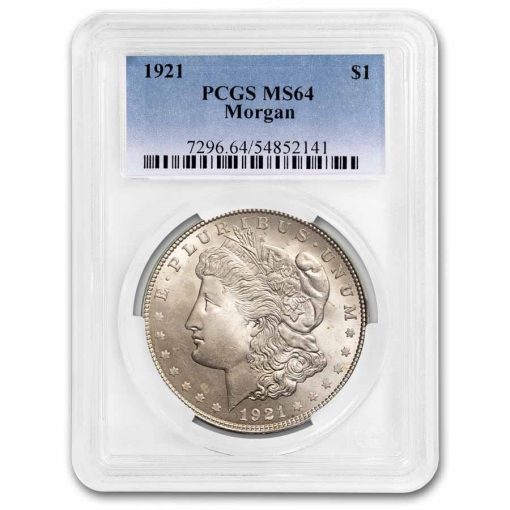 1921年 アメリカ モルガンドル 90% 銀 流通 銀貨 PCGS MS64