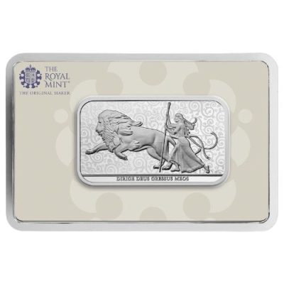 2025 (New) British Royal Mint Una and the Lion Silver 1 oz Bar