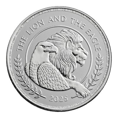 2025 (New) England Lion and Eagle Silver 1 oz Coin