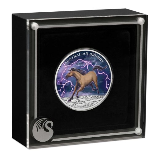 2024年 (新品) オーストラリア「ブランビー・馬」純銀 1オンス カラープルーフ 銀貨