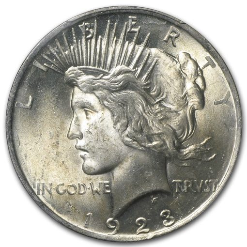 1923 USA Peace Dollar 90% Silver Circulated Coin PCGS MS64 - Image 2