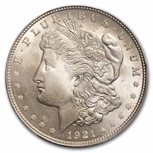 1921年 アメリカ モルガンドル 90% 銀 流通 銀貨 PCGS MS64 - 画像 (2)