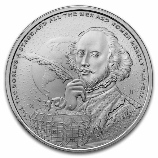 2024 (New) Niue Icons Shakespeare Silver 1 oz Coin NGC MS70 - Image 2