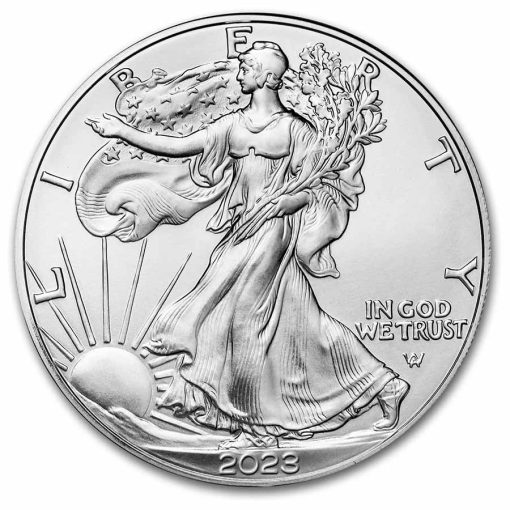 2023年 (新品) アメリカ「イーグル・ウオーキング リバティ」純銀 1オンス 銀貨 PCGS MS70 (発行初日、黒ラベル) - 画像 (3)