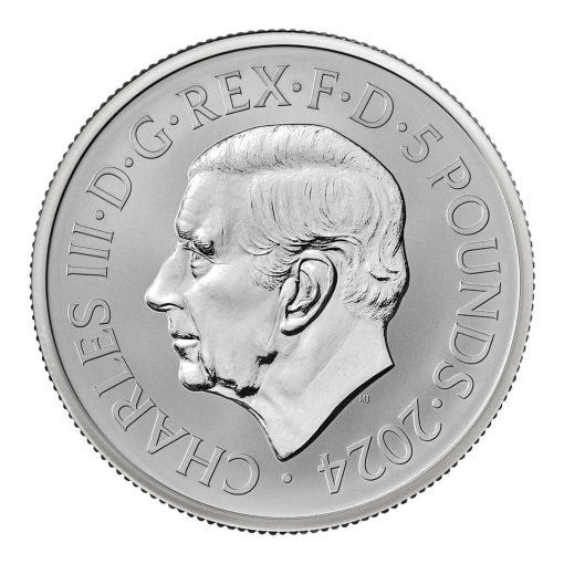 2024年 (新品) イギリス「ライオンとワシ」純銀 2オンス リバースプルーフ 銀貨 - 画像 (3)