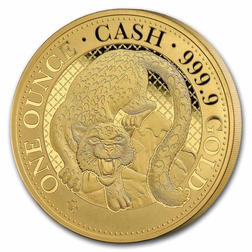 2024 (New) St. Helena Wildlife Snow Leopard Gold 1 oz Proof Coin - Image 4