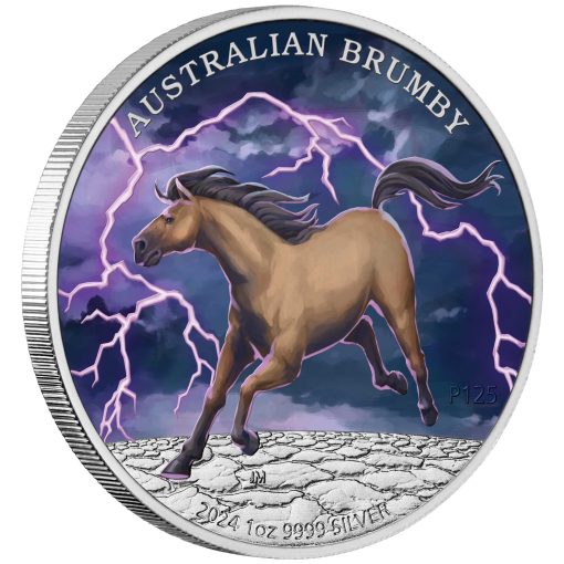 2024年 (新品) オーストラリア「ブランビー・馬」純銀 1オンス カラープルーフ 銀貨 - 画像 (4)