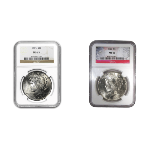 1923年 アメリカ ピースドル 90% 銀 流通 銀貨 NGC MS63 (ランダムラベル)