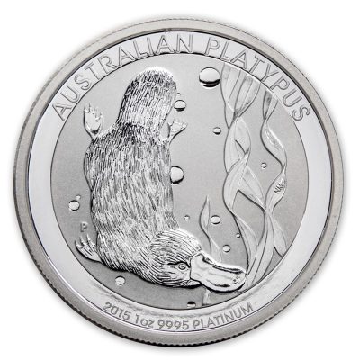2015年 (新品) オーストラリア「カモノハシ」純プラチナ 1オンス プラチナ貨
