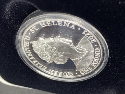2021 (New) St Helena The Queen's Virtues Truth Silver 1 oz Gilded Proof Coin #8742 - Image 6
